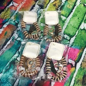 4 pack of wrist keychains 1 black,1medium brown, 2 dark brown